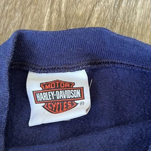 HARLEY-DAVIDSON LONG SLEEVE ONE PIECE BLUE GRAPHIC BABY 24 MONTHS - Picture 5 of 6